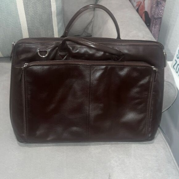ILI New York brown leather briefcase - Picture 1 of 6